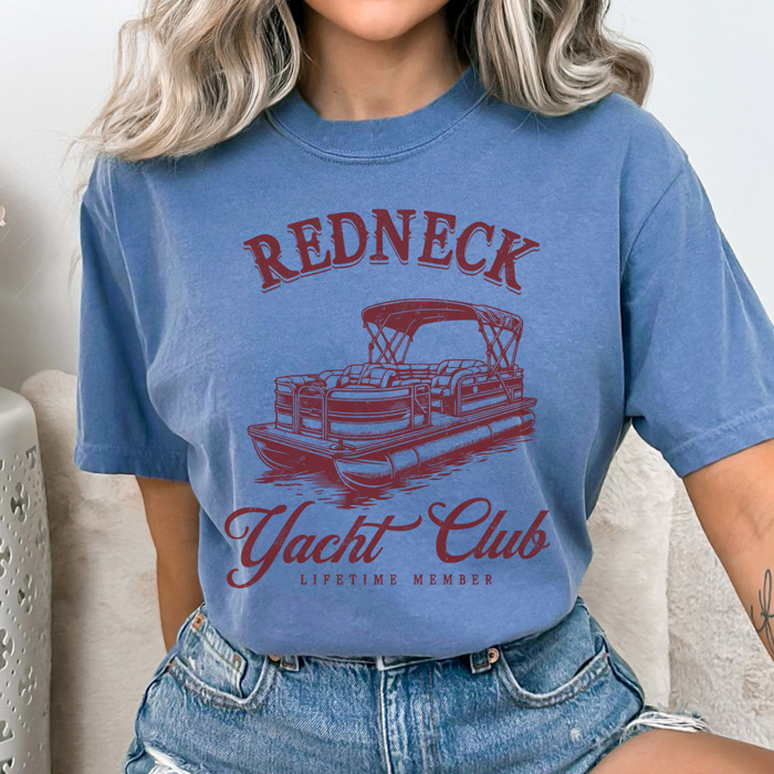 Redneck Yacht Club Graphic Tee, Summer Tshirt, Lake Day Shirt, Boating Tee