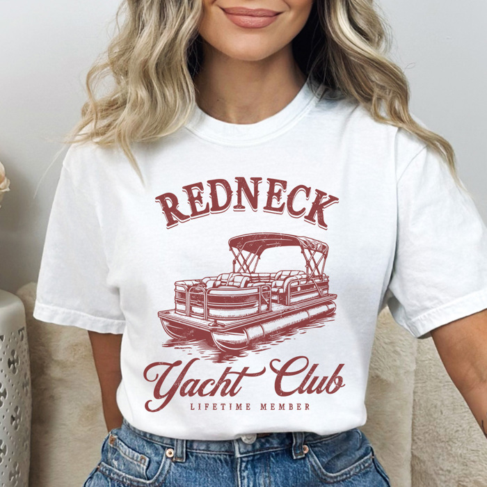 Redneck Yacht Club Graphic Tee, Summer Tshirt, Lake Day Shirt, Boating Tee