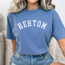 Medium Blue Jean Trendy Mother Graphic Tee, Backwards Mother Shirt, Mama Tee, Western Style