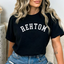 Large Black Trendy Mother Graphic Tee, Backwards Mother Shirt, Mama Tee, Western Style