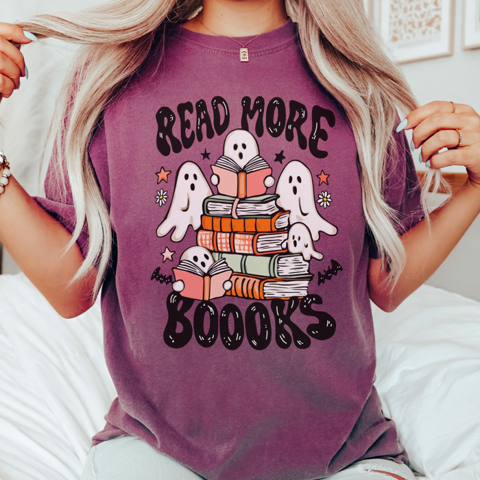 Read More Books Graphic Tee, Halloween Shirt, Halloween Teacher Tee, Librarian Shirt, Teacher Shirt