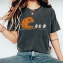 Small Pepper Halloween Pac Man Friends Graphic Tee, Funny Halloween Shirt, Spooky Season Tee, Halloween Costume