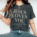 XXL Pepper Jesus Loves You Graphic Tee, Faith Shirt, Positive Shirt, Christian Graphic Tee, Jesus Tee