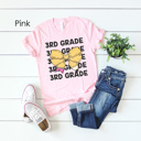  Coquette Bow Grades Graphic Tee, Teacher Graphic Tee, Back to School Shirt, Cute Teacher Tee