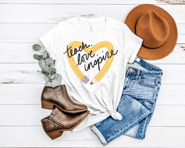 Busy Doing Teacher Things Graphic Tee, Cute Teacher Shirt, Back to School, Teach Love Inspire Tee