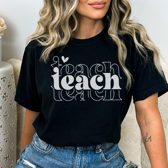 Every Day Teacher Graphic Tee, Cute Teacher Shirt, Back to School, Teacher Flower, Comfort Colors