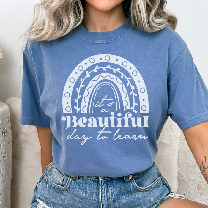 Every Day Teacher Graphic Tee, Cute Teacher Shirt, Back to School, Teacher Flower, Comfort Colors