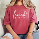  Every Day Teacher Graphic Tee, Cute Teacher Shirt, Back to School, Teacher Flower, Comfort Colors