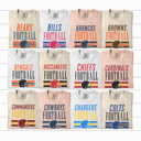  Retro Football Teams Graphic Tee, Football Mascot Shirt, Game Day Tee, Football Tee