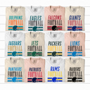  Retro Football Teams Graphic Tee, Football Mascot Shirt, Game Day Tee, Football Tee