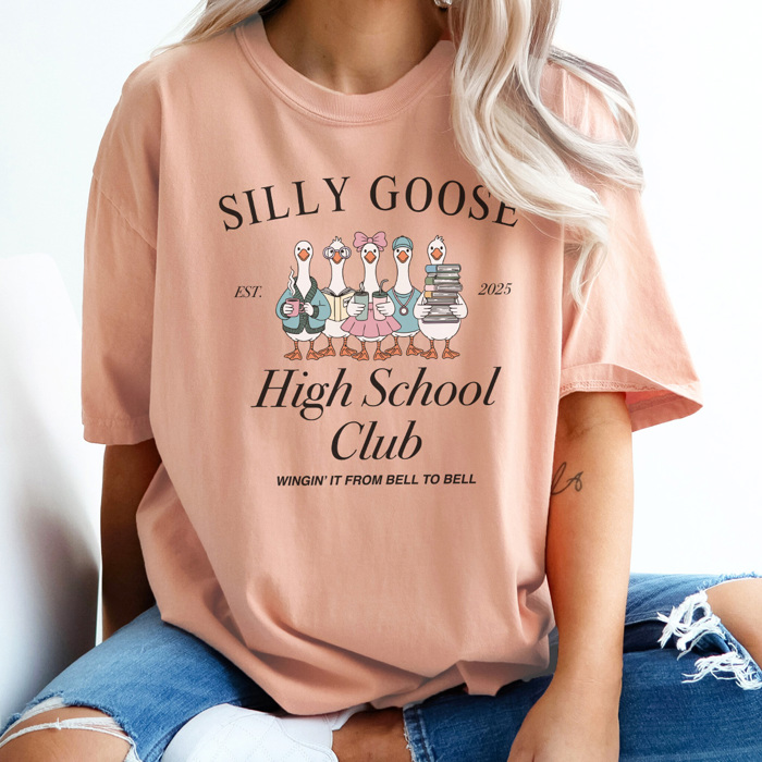 Silly Goose Teacher Secondary Graphic Tee, Back to School Shirt, Cute Teacher Tee, Goose Shirt, High School Teacher, Middle School Teacher