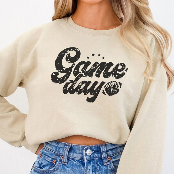 Game Day Sweatshirt, Football Mom Sweatshirt, Soccer Mom Sweatshirt, Baseball Mom Sweatshirt, Basketball Mom Sweatshirt