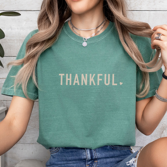Thankful Graphic Tee, Thanksgiving Shirt, Turkey Day Tee, Fall Graphic Tee