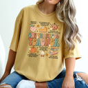 Large Mustard One Thankful Teacher Graphic Tee, Teacher Shirt, Thanksgiving Tee, Teach Little Turkeys, Cute Teacher Tee