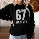 Medium Black 67 Trendy Graphic Sweatshirt, Six Seven Graphic Sweatshirt, Trendy Sweatshirt, Christmas Gift