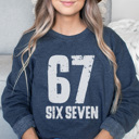 XL Denim 67 Trendy Graphic Sweatshirt, Six Seven Graphic Sweatshirt, Trendy Sweatshirt, Christmas Gift