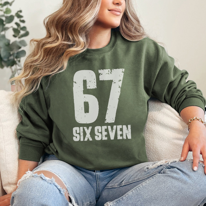 67 Trendy Graphic Sweatshirt, Six Seven Graphic Sweatshirt, Trendy Sweatshirt, Christmas Gift