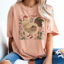  Festive Chicken Graphic Tee, Christmas Chicken Shirt, Chicken Mama Tee, Christmas Gift Tee