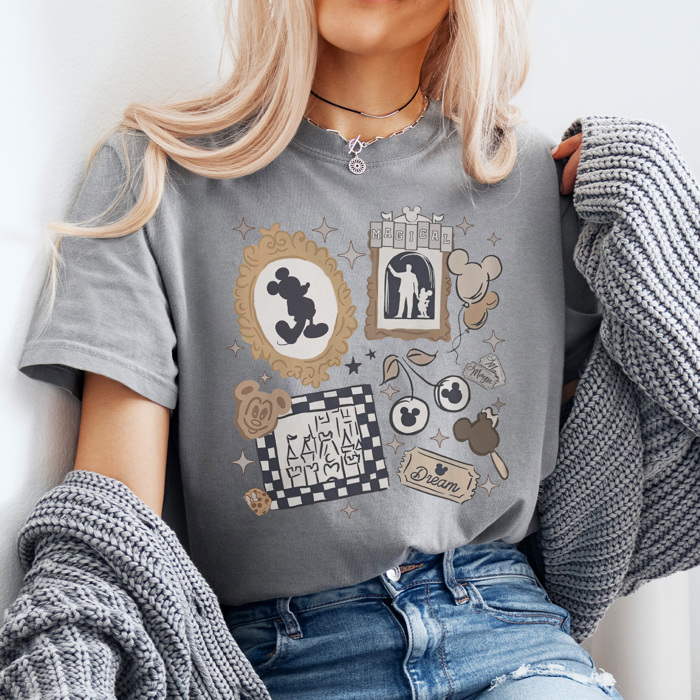 Antique Theme Park Graphic Tee, Trendy Theme Park Shirt, Favorite Mouse Tee, Vacation Shirt, Comfort Colors