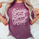 Medium Berry Spring Break Squad Graphic Tee, Vacation Shirt, Matching Graphic Tees, Beach Vacation Shirt