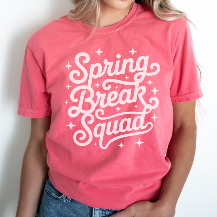 Spring Break Squad Graphic Tee, Vacation Shirt, Matching Graphic Tees, Beach Vacation Shirt