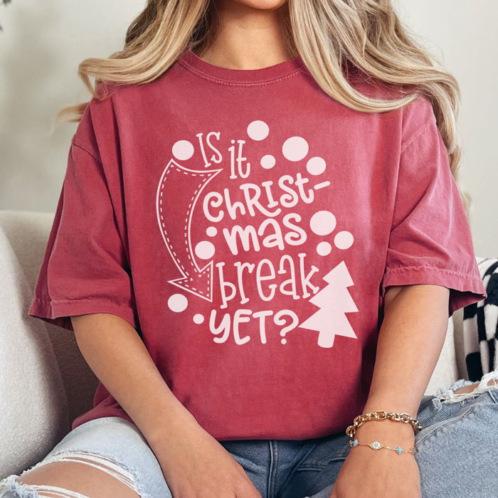 Fun Teacher Christmas Graphic Tee, Cute Christmas Shirt, Teacher Graphic Tee, Christmas Break Tee