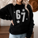 Large Black Six Seven Graphic Sweatshirt, Six Seven Graphic Sweatshirt, Trendy Sweatshirt, Christmas Gift