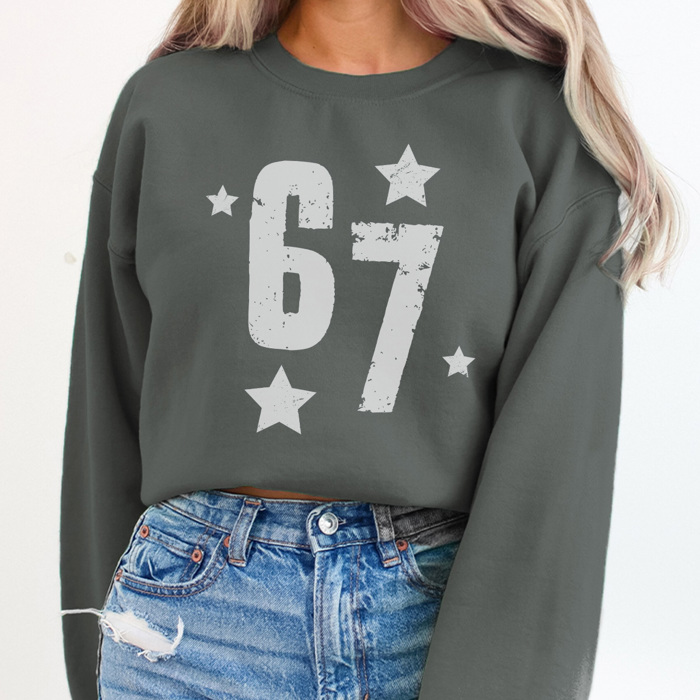 Six Seven Graphic Sweatshirt, Six Seven Graphic Sweatshirt, Trendy Sweatshirt, Christmas Gift