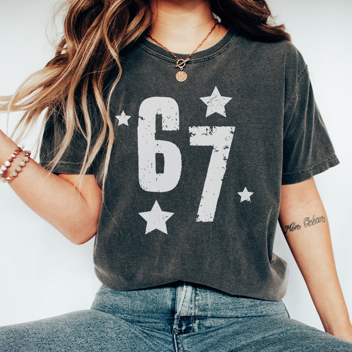 Six Seven Graphic Tee, 67 Graphic Tee, Trending Shirt, Funny Meme, Funny Mom Tee, Funny Teacher Tee
