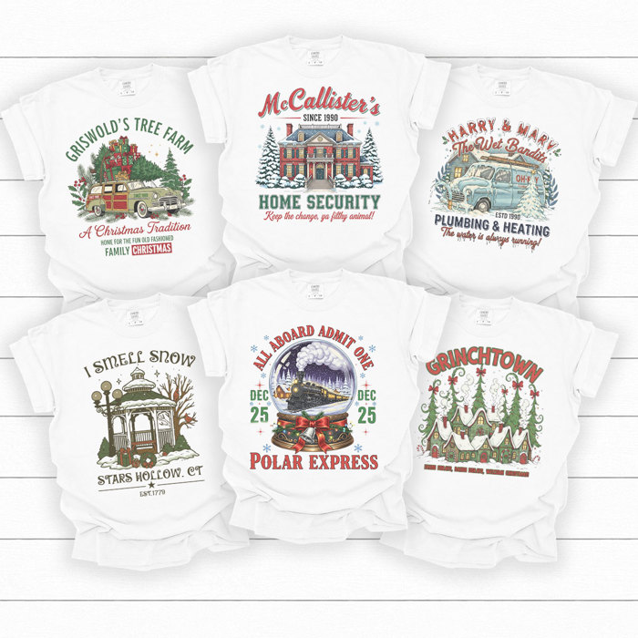 Christmas Classics Graphic Tee, Favorite Movies Shirt, Funny Christmas Tee, Vintage Christmas