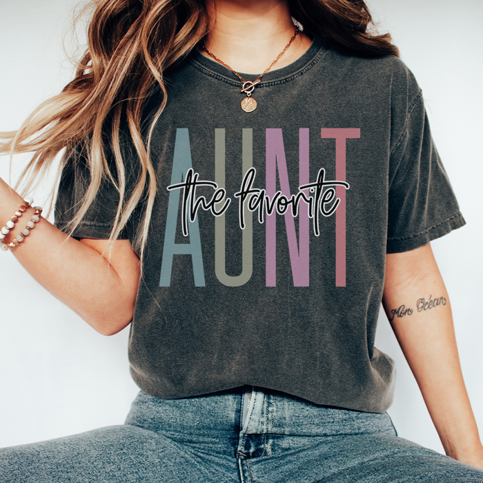 Favorite Aunt Graphic Tee, Cool Aunts Club, Gift for Aunt, Gift for Sister