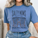 Large Blue Jean Salty Moms Beach Club Graphic Tee, Spring Break Shirt, Summer Graphic Tee, Mama Tee, Funny Mom Shirt, Salty Graphic Tee, Comfort Colors