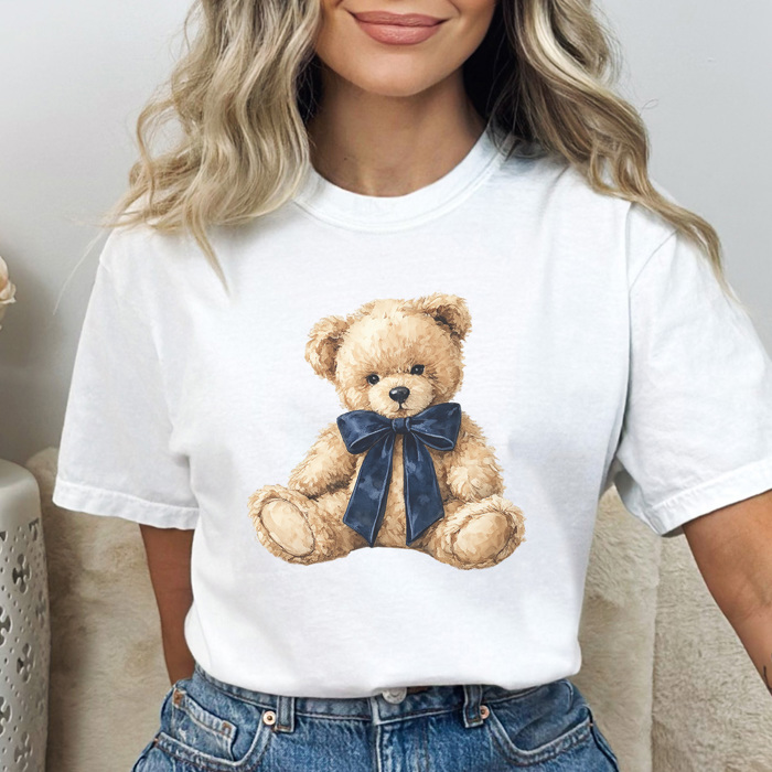 Trendy Teddy Graphic Tee, Cute Bear Shirt, Trendy Bear Tee, Every Day Shirt, Comfort Colors