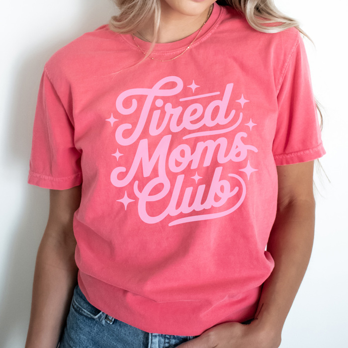 Tired Moms Club Graphic Tee, Mama Shirt, Gift for Mom, Comfort Colors, Every Day Tee