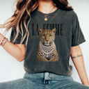 Small Pepper Fashion Leopard Graphic Tee, Trendy Shirt, Spring Graphics, Comfort Colors