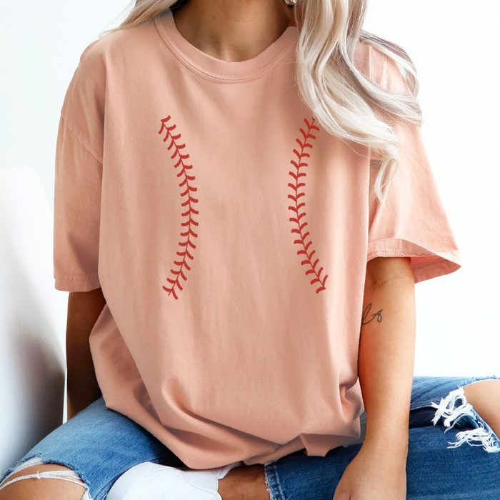 Baseball Laces Graphic Tee, Game Day Tee, Baseball Mama, Comfort Colors