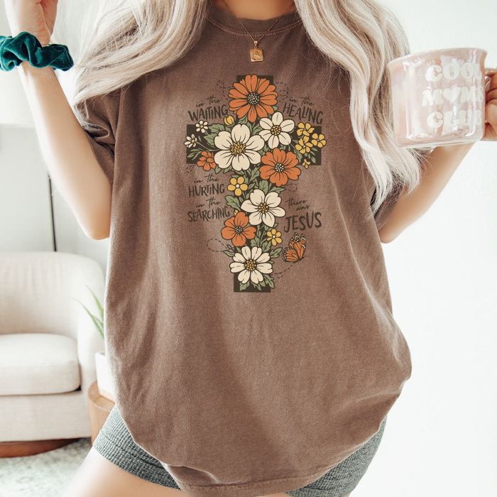 There Was Jesus Graphic Tee, Christian Shirt, Religious Graphic Tee, Jesus Shirt, Comfort Colors, Inspiration Shirt