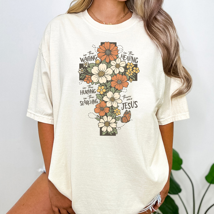 There Was Jesus Graphic Tee, Christian Shirt, Religious Graphic Tee, Jesus Shirt, Comfort Colors, Inspiration Shirt