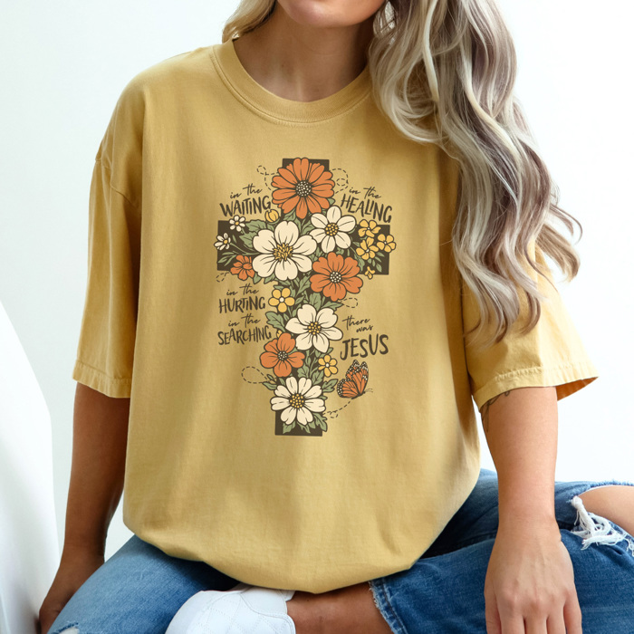 There Was Jesus Graphic Tee, Christian Shirt, Religious Graphic Tee, Jesus Shirt, Comfort Colors, Inspiration Shirt