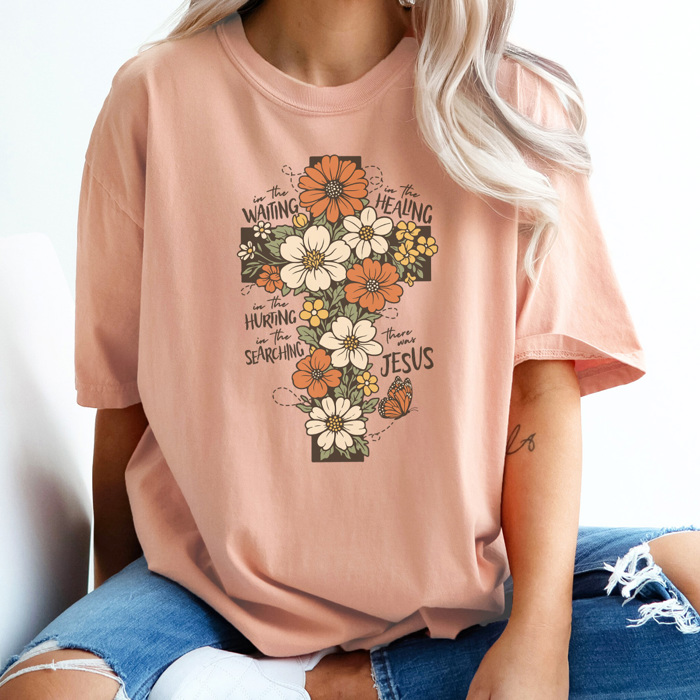 There Was Jesus Graphic Tee, Christian Shirt, Religious Graphic Tee, Jesus Shirt, Comfort Colors, Inspiration Shirt