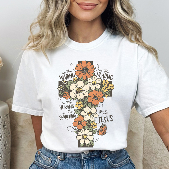 There Was Jesus Graphic Tee, Christian Shirt, Religious Graphic Tee, Jesus Shirt, Comfort Colors, Inspiration Shirt