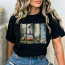 XXL Black Camping Views Graphic Tee, Outdoorsy Tee, Summer Tshirt, Camp Life Shirt, Comfort Colors