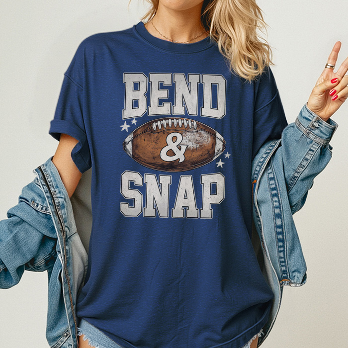 Bend And Snap Football Graphic Tee, Game Day Shirt, Cute Football Shirt, Football Mama Tee, Comfort Colors