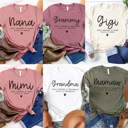 Small Mauve What Happens At Grandma's Graphic Tee, Mother's Day Graphic Tee, Funny Grandma Shirt, Mimi Shirt, Gigi Tee, Mamaw Tee, Grammy Shirt