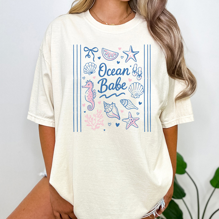 Coastal Summer Graphic Tee, Cute Summer Shirt, Vitamin Sea Shirt, Lobster Tee, Vacation Shirt, Comfort Colors