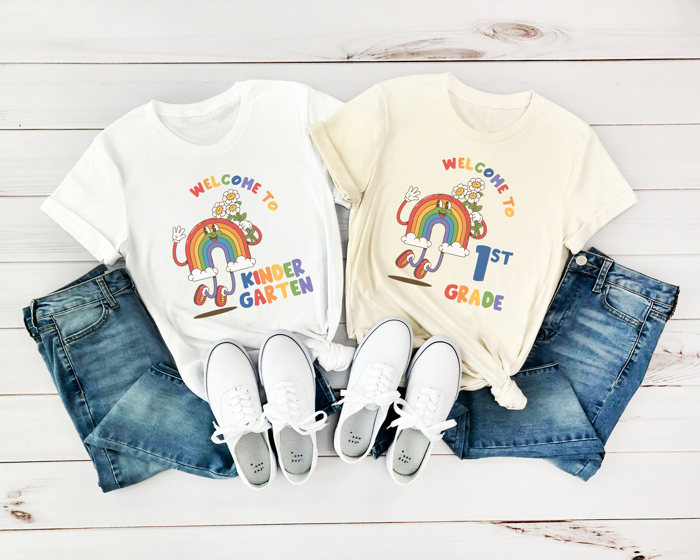 Welcome Rainbow Grades Graphic Tee, Cute Teacher Tee, Teacher Grade Shirt, Back to School Tee, Comfort Colors