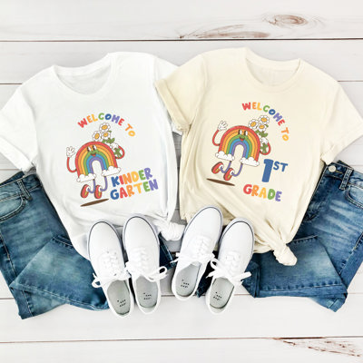 Welcome Rainbow Grades Graphic Tee, Cute Teacher Tee, Teacher Grade Shirt, Back to School Tee, Comfort Colors