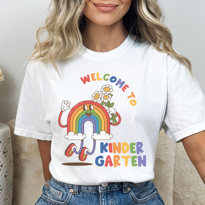 Welcome Rainbow Grades Graphic Tee, Cute Teacher Tee, Teacher Grade Shirt, Back to School Tee, Comfort Colors