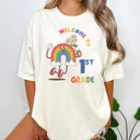  Welcome Rainbow Grades Graphic Tee, Cute Teacher Tee, Teacher Grade Shirt, Back to School Tee, Comfort Colors