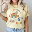  Welcome Rainbow Grades Graphic Tee, Cute Teacher Tee, Teacher Grade Shirt, Back to School Tee, Comfort Colors